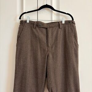 Corridor Brown Houndstooth Wool Pants